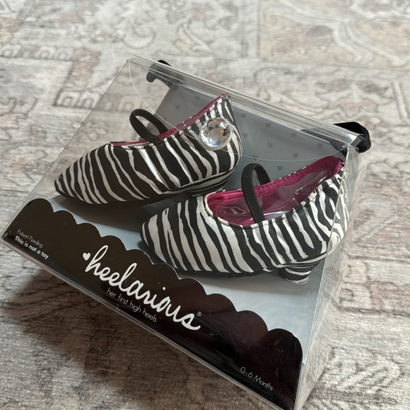 New - “Heelarious, Her First High Heels” Zebra print Kayla - Baby 0-6 Months - Picture 10 of 16